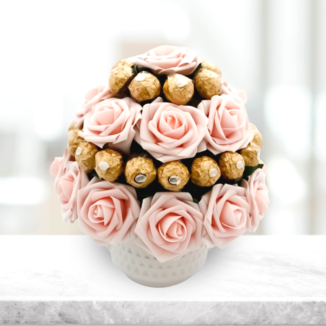 Ferrero & Faux Roses Bouquet